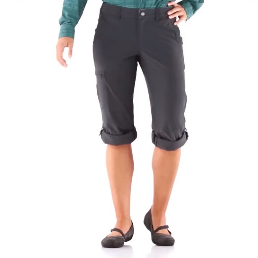 REI Sahara Roll Up Pants Asphalt Gray Adjustable Waist Capri Shorts Petite 16 - Picture 3 of 11